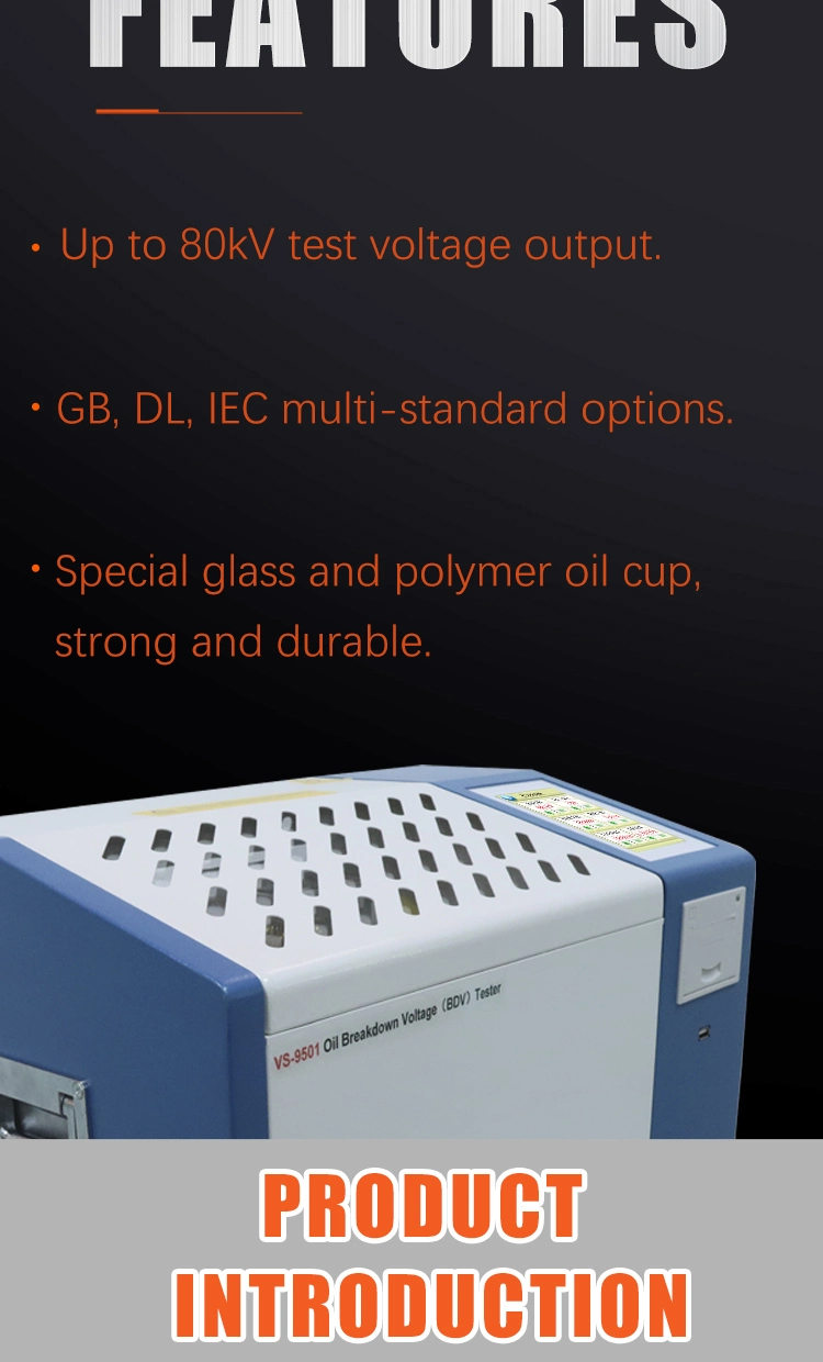 portable BDV Oil Vessel Assembly dielectric oil lab tester bdv testing equipment